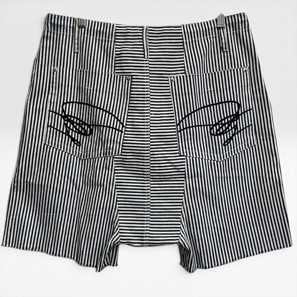 Jaded Gypsy Olivia Navy Striped Harem Drop Crotch Shorts NWT Womens S / M